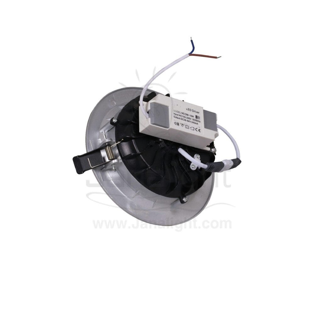 كشاف 15 وات كومبكت وورم حلق فضي جنى لايت plastic warm compact 15 watt downlight